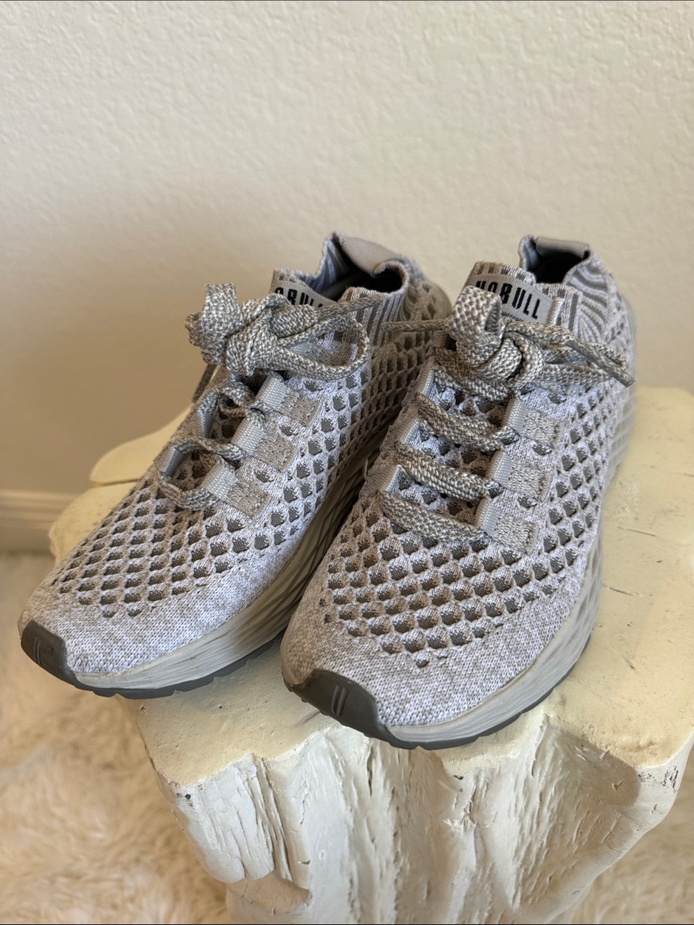 NOBULL Knit Athletic Sneakers in Light Gray